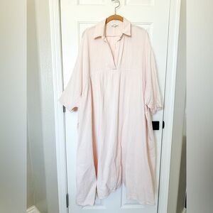 Rhode Women’s Light Pink OS Cotton Shirt Dress